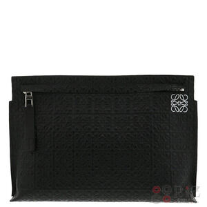 LOEWE T Clutch Repeat Clutch Bag Shoulder Black